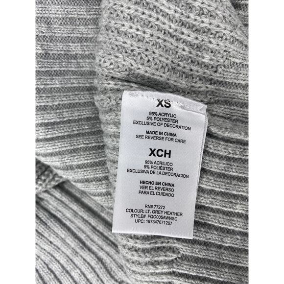 French Connection Women’s Pearl-Embellished Gray Knit Sweater Size XS Coquette - Picture 7 of 7